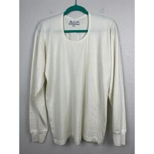 Elson Sweater Womens XL / 40 Cream Washable Wool Blend Scoop Neck Long Sleeves